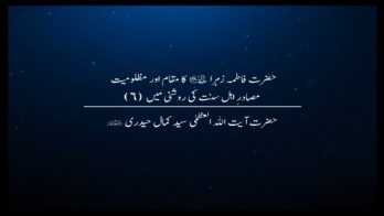 حضرت فاطمہ زہراء(ع) کا مقام اور مظلومیت مصادرِ اہل سنت کی روشنی میں6