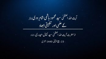 آیت اللہ العظمیٰ ہاشمی شاہرودی (قدس سرّہ) کے علمی و تطبیقی ابعاد